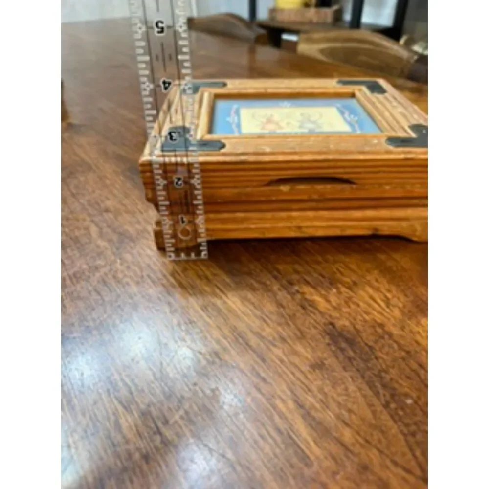 Vintage wooden trinket box 1980-1990